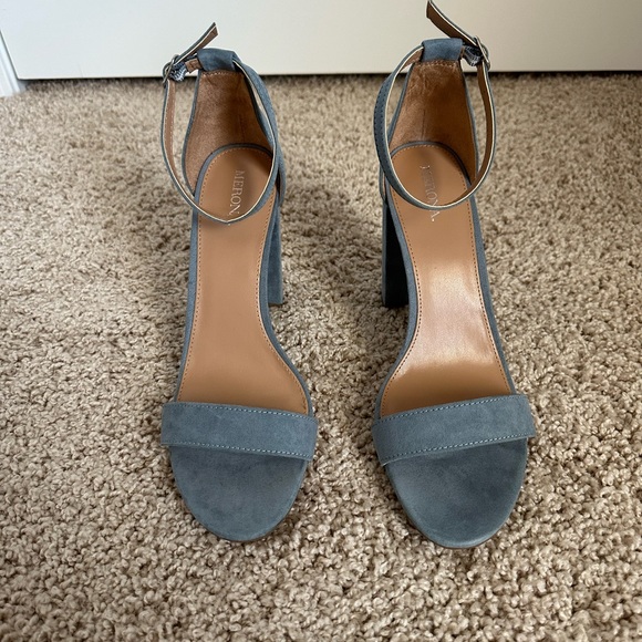 Baby Blue Block Heel Sandals - Picture 2 of 5
